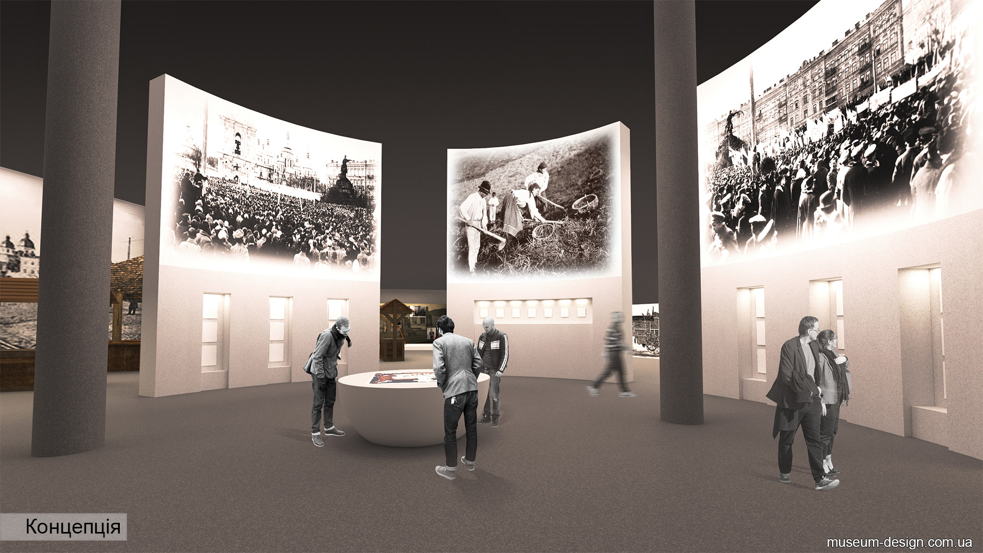 Дизайн-концепція експозиції та внутрішнього простору будівлі другої черги Національного музею Меморіал жертв Голодомору 2017 р.
